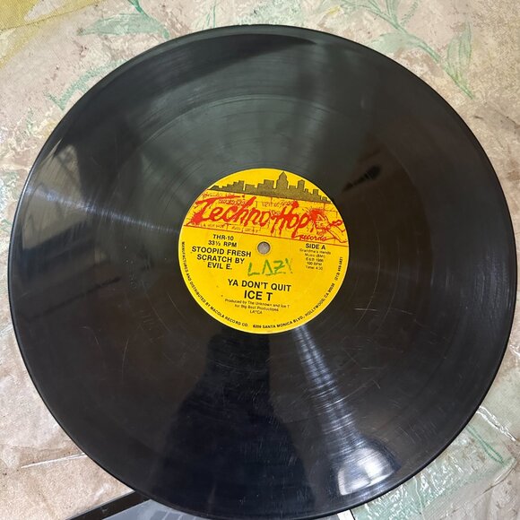 ICE-T Original Rhyme Pays + Ya Don't Quit Vinyl Record Album First Pressing Sire - Picture 7 of 8